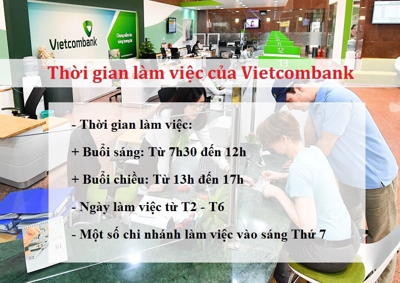 Lịch làm việc ngân hàng Vietcombank.